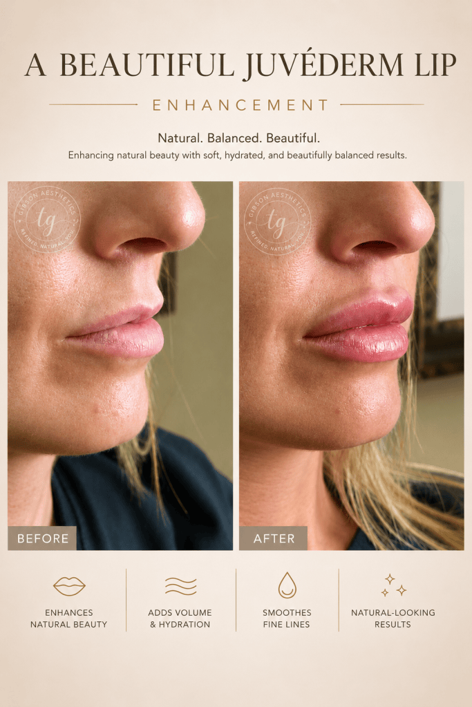 Juvederm lip enhancement before and after - natural balanced results