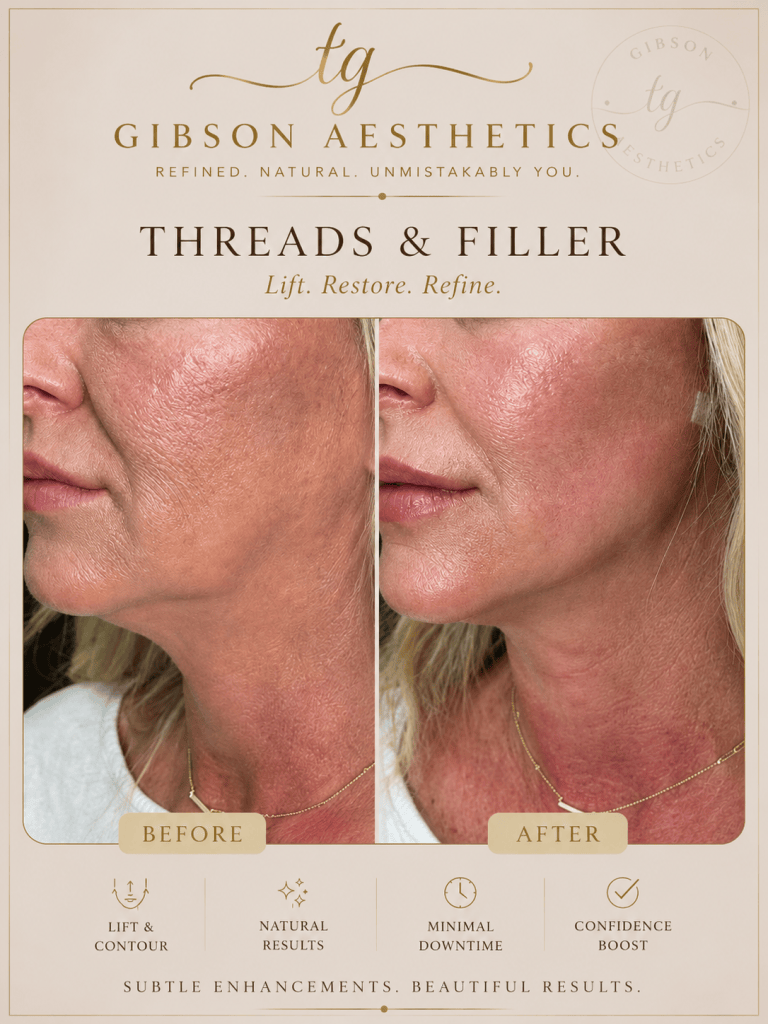 Threads and filler - lift restore refine before and after