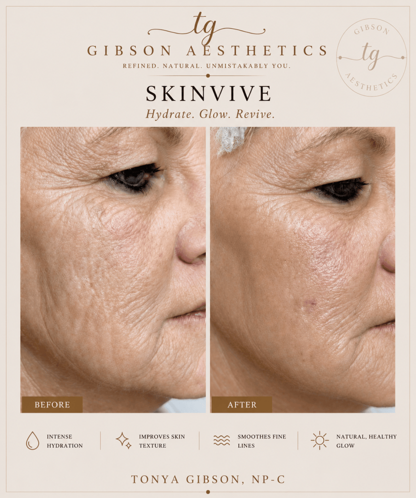 Skinvive before and after - hydrate glow revive